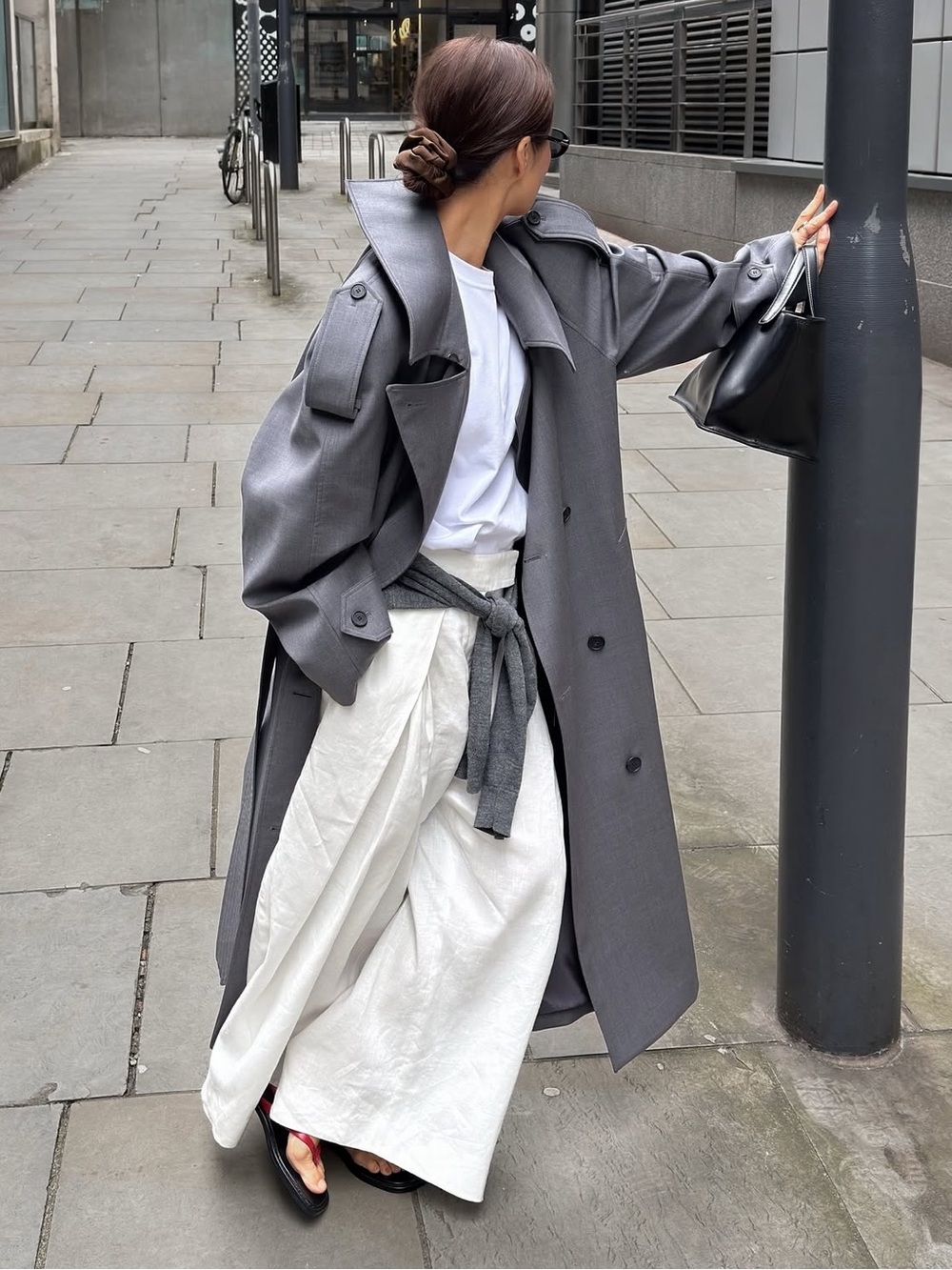 ZARA ZW COLLECTION OVERSIZED BELTED TRENCH COAT
